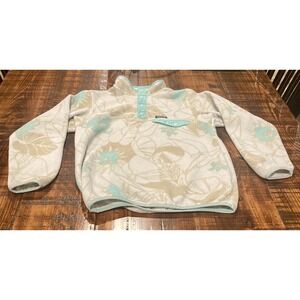 Patagonia Synchilla Snap T Pullover Fleece Jacket Girl's Size L (12) Print